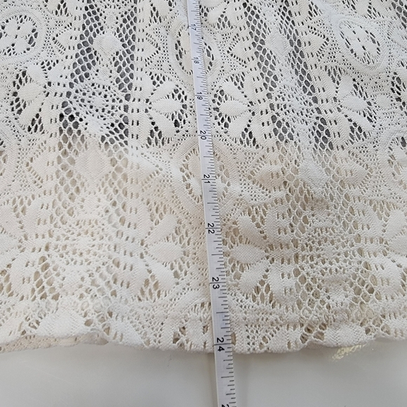 Xhilaration Spaghetti Strap Gray & Cream Lace Dress Size Medium EUC - Picture 7 of 10